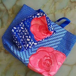 Lancome tote & cosmetic bag 2 piece set